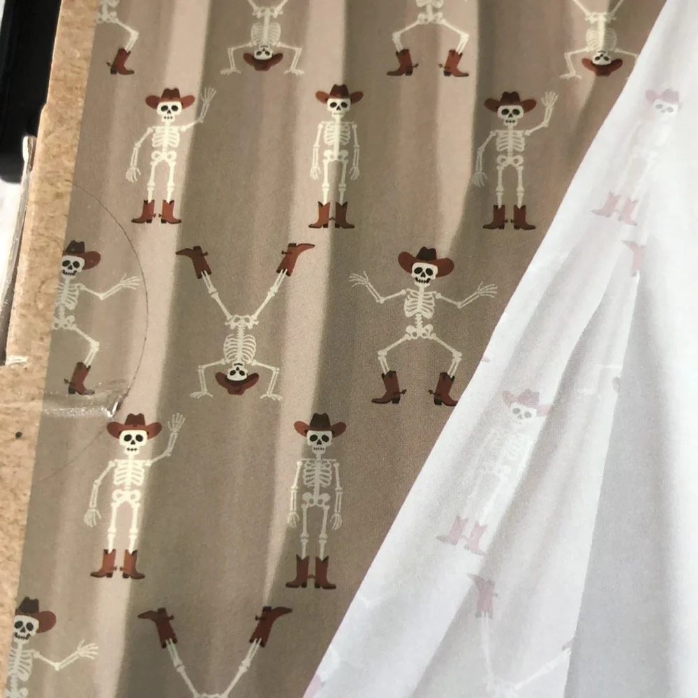 Wrangler HALLOWEEN Skeleton Rodeo Shower Curtain Set